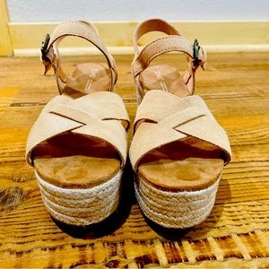 TOMS Platform Wedge Sandals